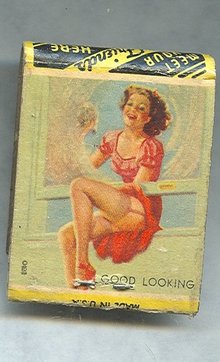 Vintage WWII Pin Up Girl Match Book