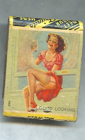 Vintage WWII Pin Up Girl Match Book
