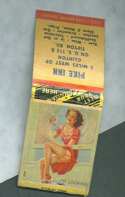 Vintage WWII Pin Up Girl Match Book
