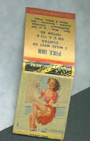 Vintage WWII Pin Up Girl Match Book