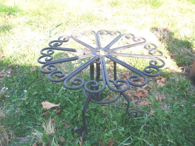 Wrought Iron & Glass Table