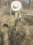 Vintage Leather Belt, Nickle Silver Buckle, Hat & Rope
