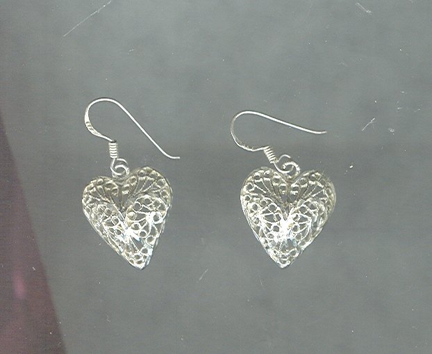 Sterling Silver Heart Earrings