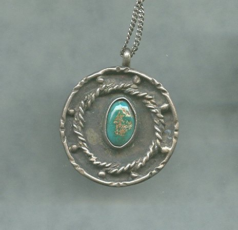Handmade Silver & Turquoise Pendant
