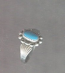 Small Sterling Silver & Turquoise Ring