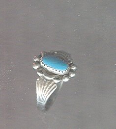 Small Sterling Silver & Turquoise Ring
