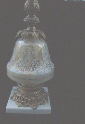 Vintage Reverse Painted Glass Table Lamp