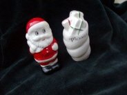 Vintage Holt Howard Santa & Gift Bag Christmas Salt & Pepper Shakers