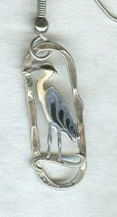 Vintage Sterling Silver & Enamel Egert Earrings