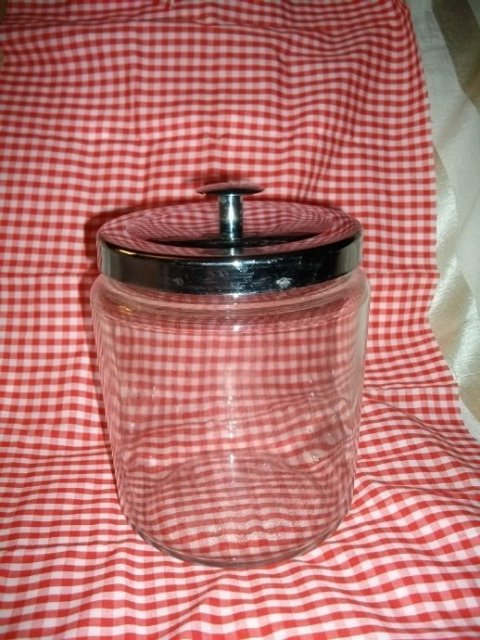 Vintage Glass Cookie &/or Counter Jar