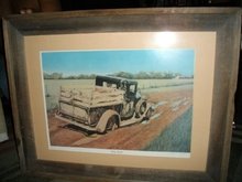Vintage Truck Signed & Numbered Print w/Old Barn Wood Frame