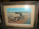 Vintage Truck Signed & Numbered Print w/Old Barn Wood Frame