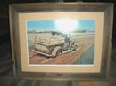 Vintage Truck Signed & Numbered Print w/Old Barn Wood Frame
