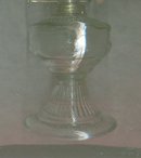 Vintage Small Glass Kerosene Lamp w/Birds