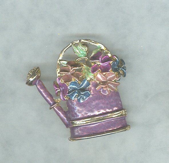 Vintage Enamel Watercan Pin