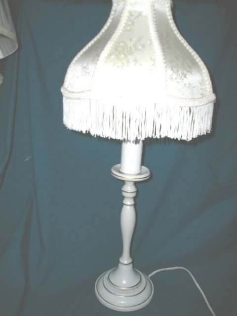 Vintage Metal Enamelware Candlestick Lamp