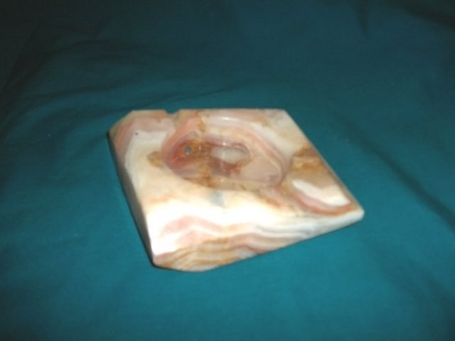 Vintage Carved Alabster Ashtray