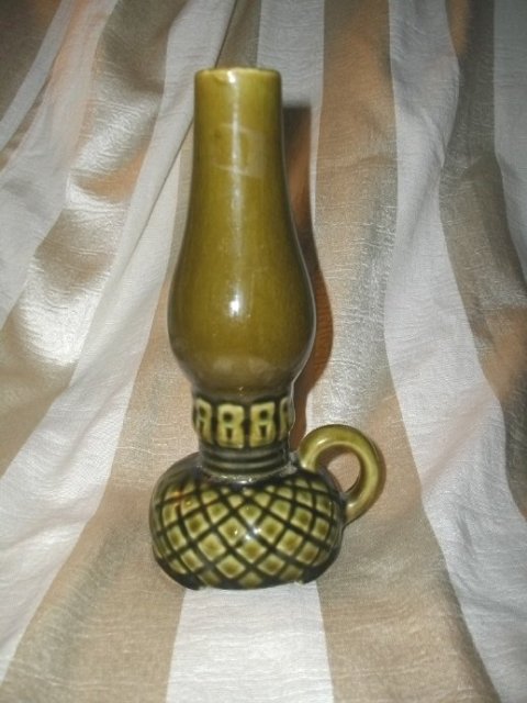 Vintage Ceramic Kerosene Lamp Vase