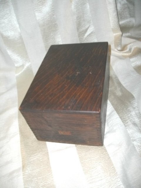 Antique Solid Oak Box w/Lid