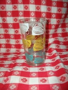 Vintage Tumblers Set w/Embossed Leaves Vintage Drinking Glasses