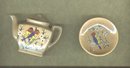 Vintage Children's Size Peach Luster Teapot Set ** LOOK** 9 Piece Set