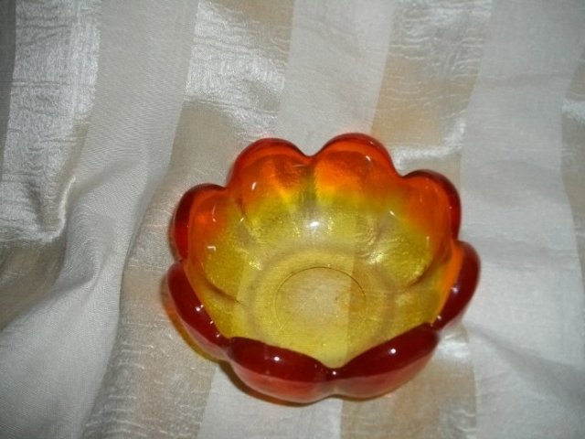 Vintage Amberina Bowl