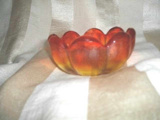 Vintage Amberina Bowl