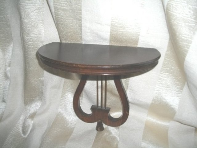 Vintage Wooden Harp Shelf