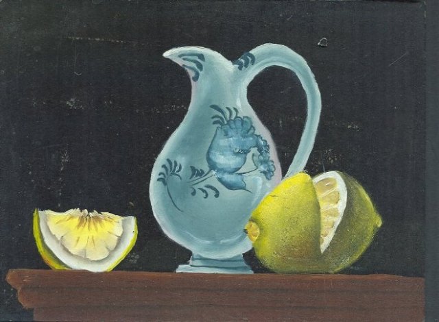 Antique Folk Art Fruit Painting