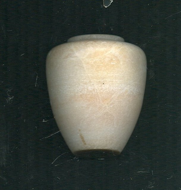 Antique Carved Alabaster Miniature Vase
