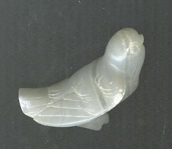 Antique Carved Alabaster Bird