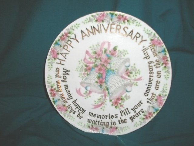 Vintage Wedding Anniversary Plate