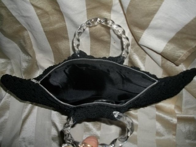 Vintage Hand Crocheted Cord Handbag