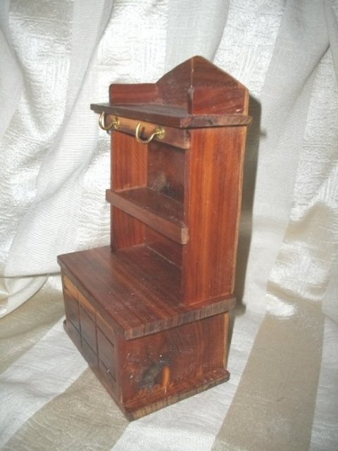 Vintage Hand Made Cedar Doll Hutch