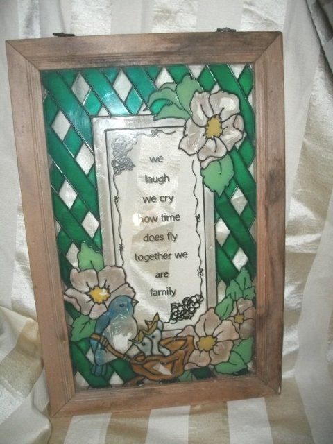 Framed Glass Birds w/Verse **LOOK**
