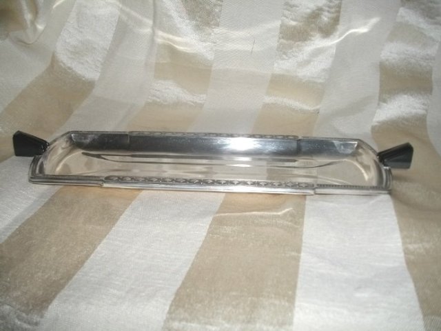 Vintage Crusader Silver Tray w/Bakelite Handles