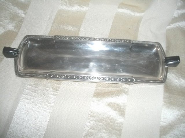 Vintage Crusader Silver Tray w/Bakelite Handles