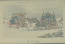 Vintage R. Ackermann's Hand Coloured Coaching Scene