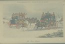 Vintage R. Ackermann's Hand Coloured Coaching Scene