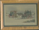Vintage R. Ackermann's Hand Coloured Coaching Scene