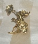Metal Bird & Flower Figurine