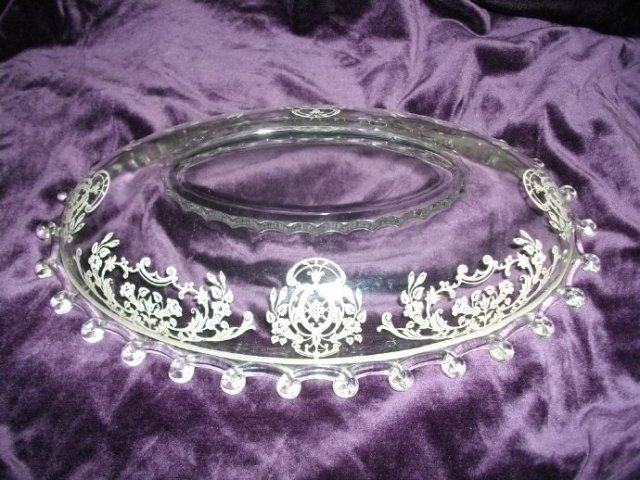 Vintage Crystal W/ Sterling Silver Overlay Dish