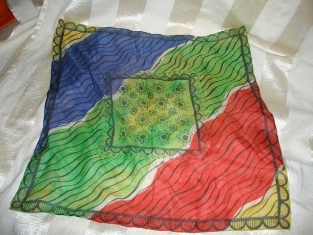 Vintage Hand Rolled Silk Hanky
