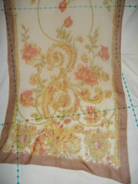 Vintage Hand Rolled Silk Hanky