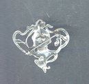 Vintage Sterling Silver Art Nouveau Pin / Pendant