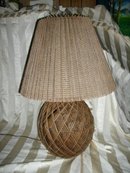 Vintage Woven Basket Table Lamp