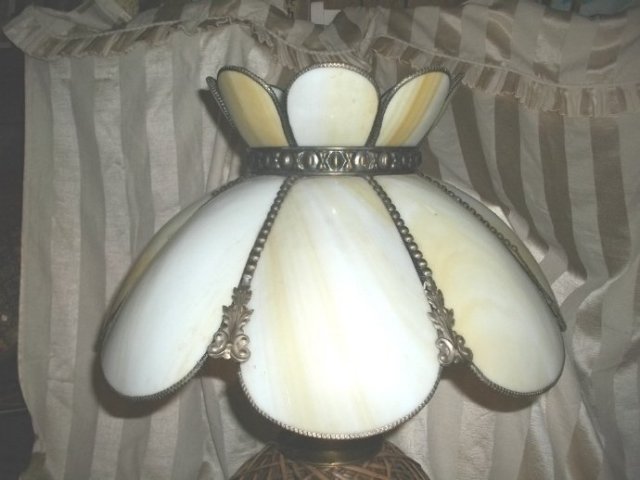 Vintage Leaded Glass Lamp Shade