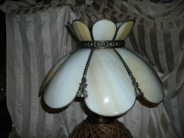 Vintage Leaded Glass Lamp Shade