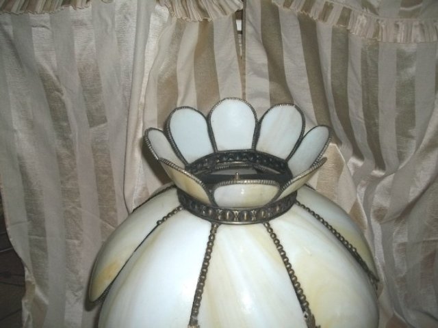 Vintage Leaded Glass Lamp Shade