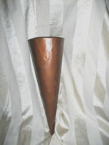 Vintage Metal Cone Shaped Vase &/or Container